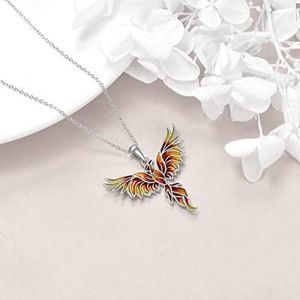 YAFEINI Phoenix Pendant 925 Sterling Silver Jewelry Gifts for Women Necklace